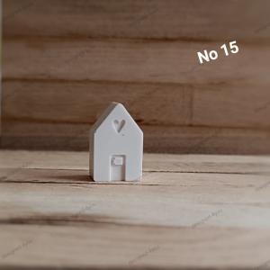 Deko 1 Mini Häuschen Holsten Style No 15 weiß